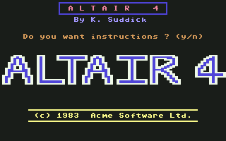 Altair 4 Title Screen